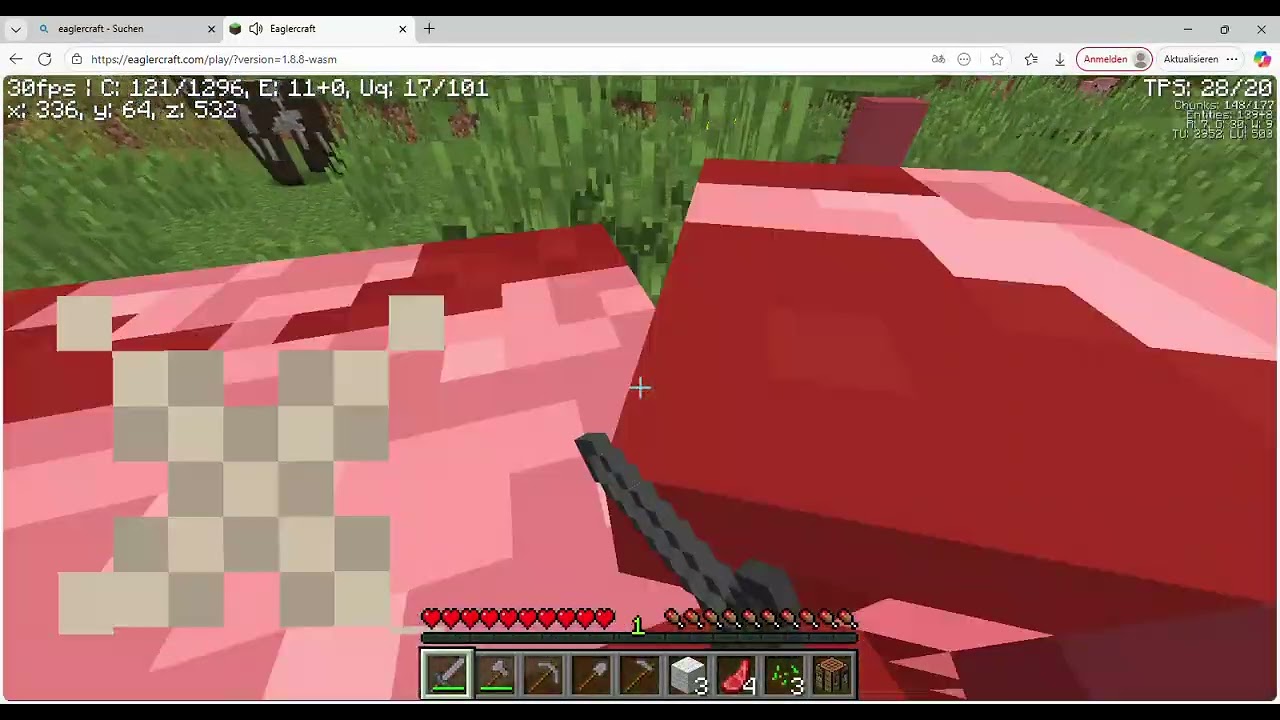 Ich spiele zum ersten mal MC 1.8 [BrowserVersion]