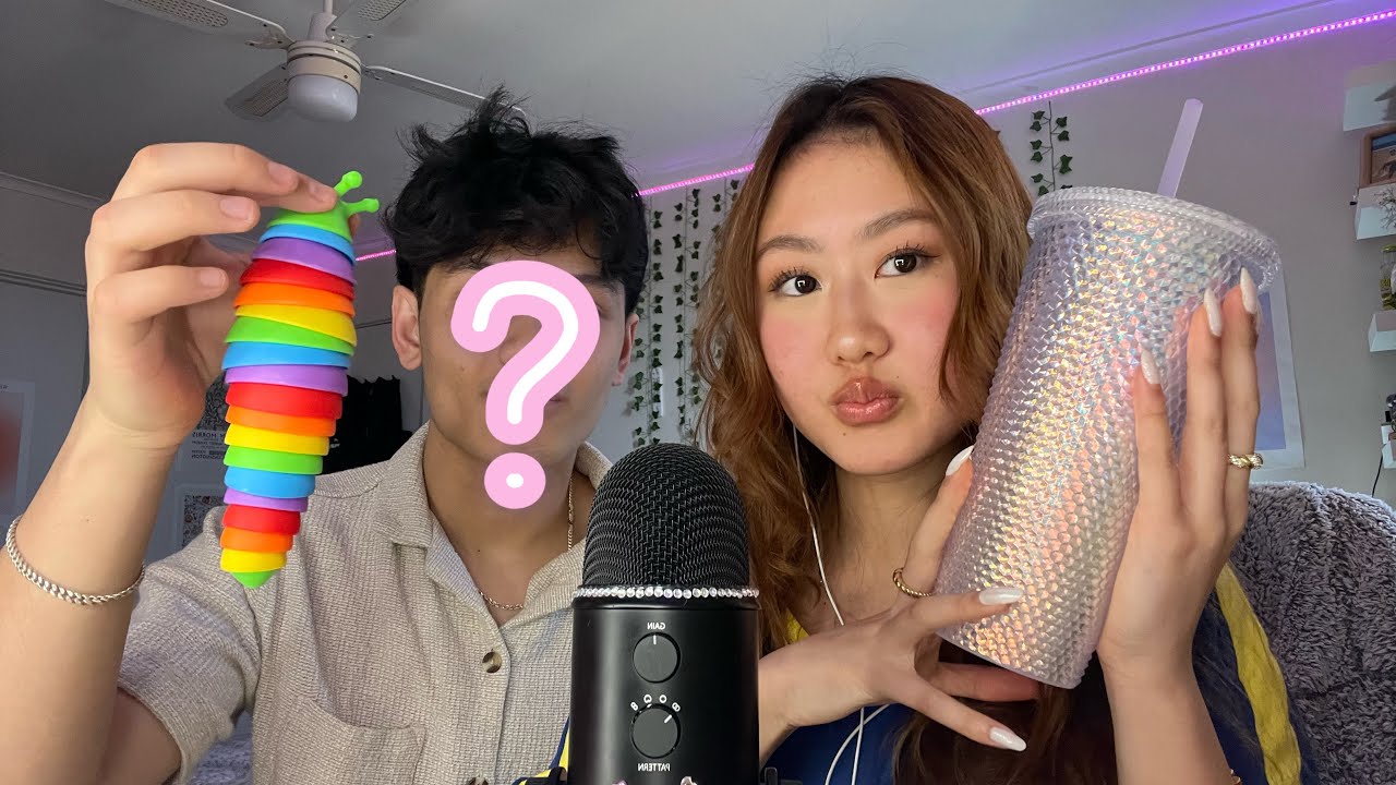 ASMR with my BOYFRIEND (first time trying asmr)