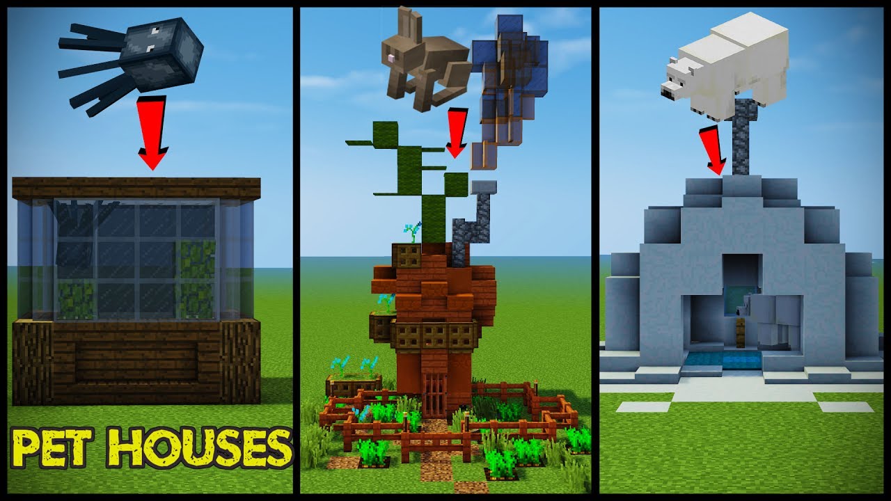 34 Minecraft Pet (Animal) House Designs!