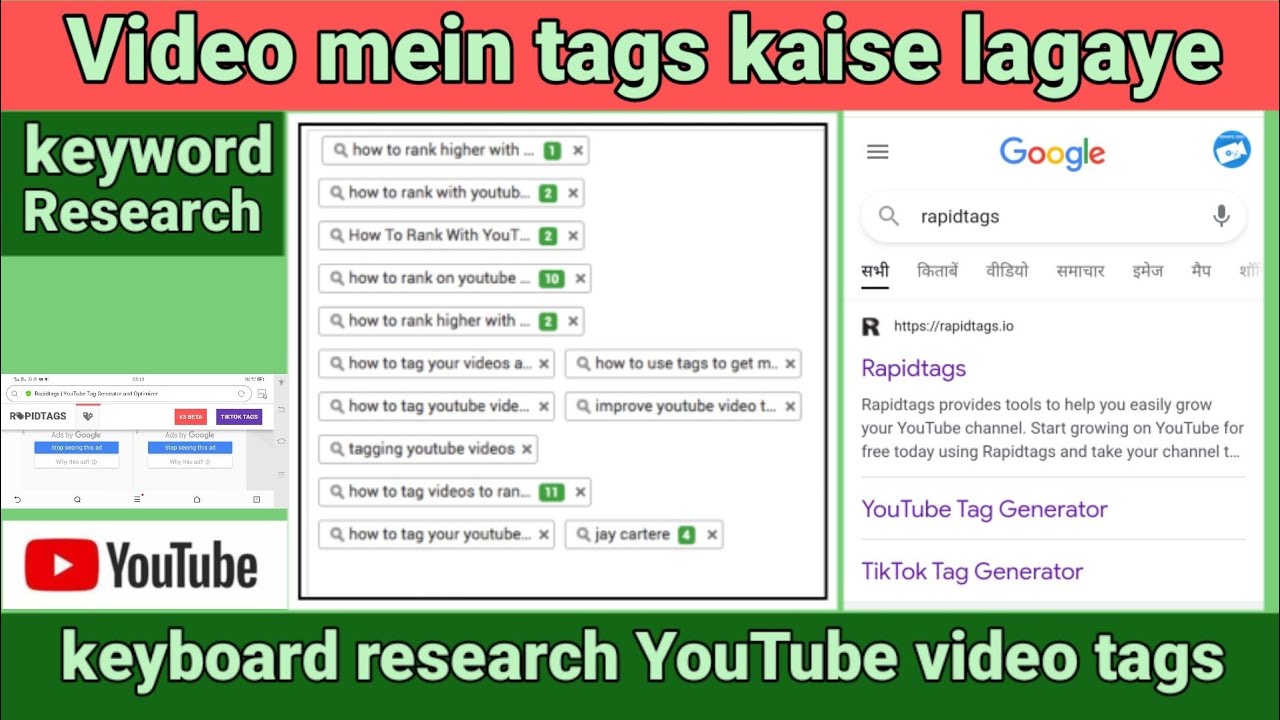 Keyword research karke video ke andar kaise tags lagaye YouTube Video keyword tags