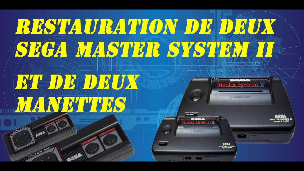 Restauration de deux sega master system 2 et de leurs manettes.