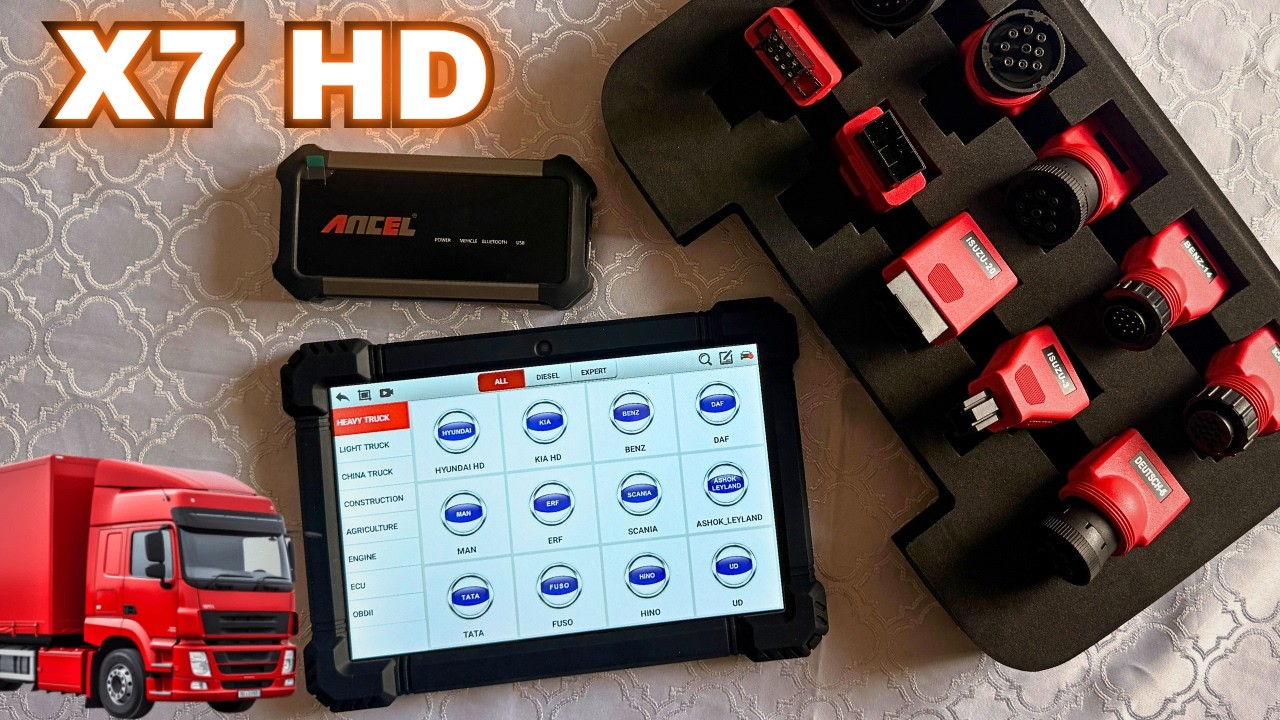 ANCEL X7 HD SCANNER PARA DIESEL PESADO! ATENDA CAMINHÃO, ÔNIBUS, AGRÍCOLA E MAIS!