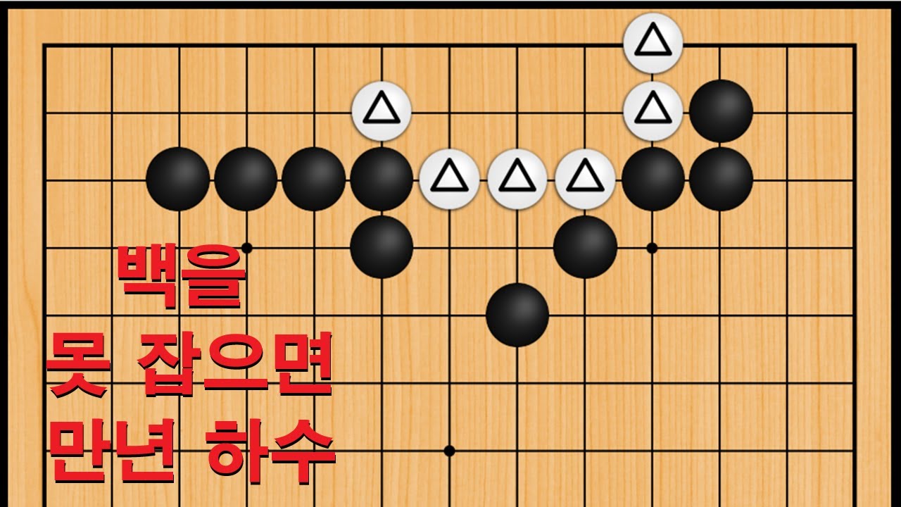 바둑 묘수 사활 - 백을 못 잡으면 만년 하수 입니다