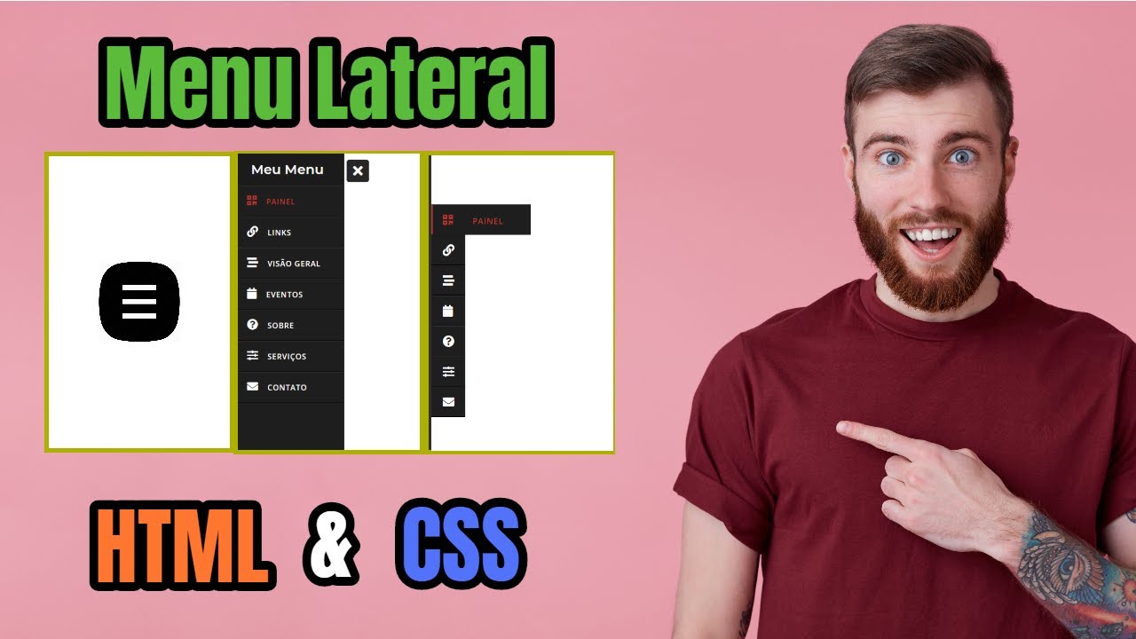Menu Lateral Responsivo (Sidebar) Com HTML e CSS