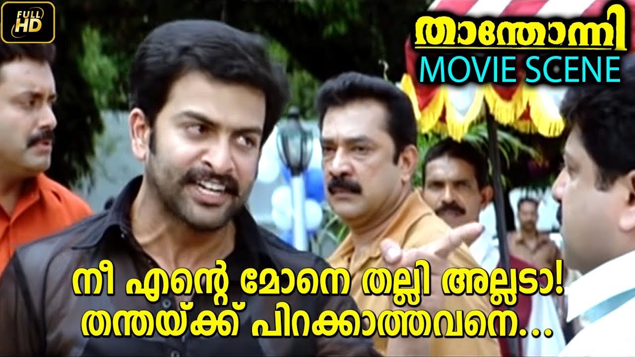 നീ എന്റെ മോനെ തല്ലി അല്ലടാ! തന്തയ്ക്ക് പിറക്കാത്തവനെ | Thanthonni Movie Scene | Prithviraj