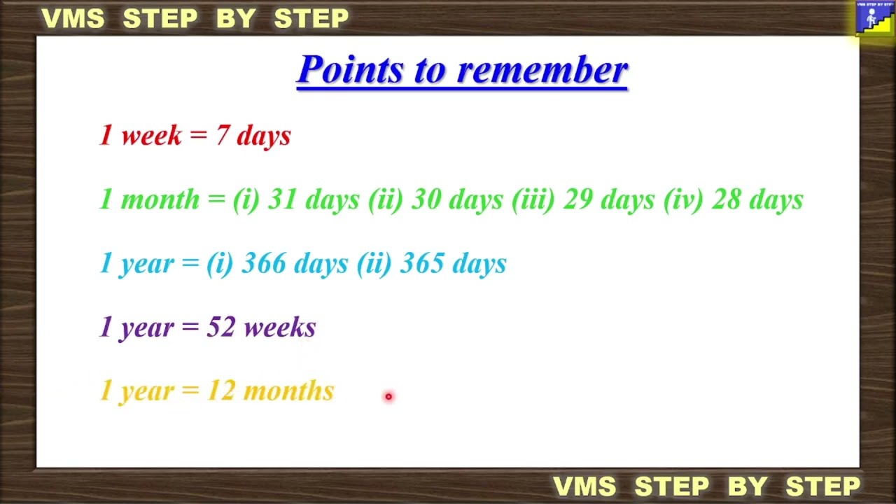 Calendar Part - 1 || VMS Step By Step