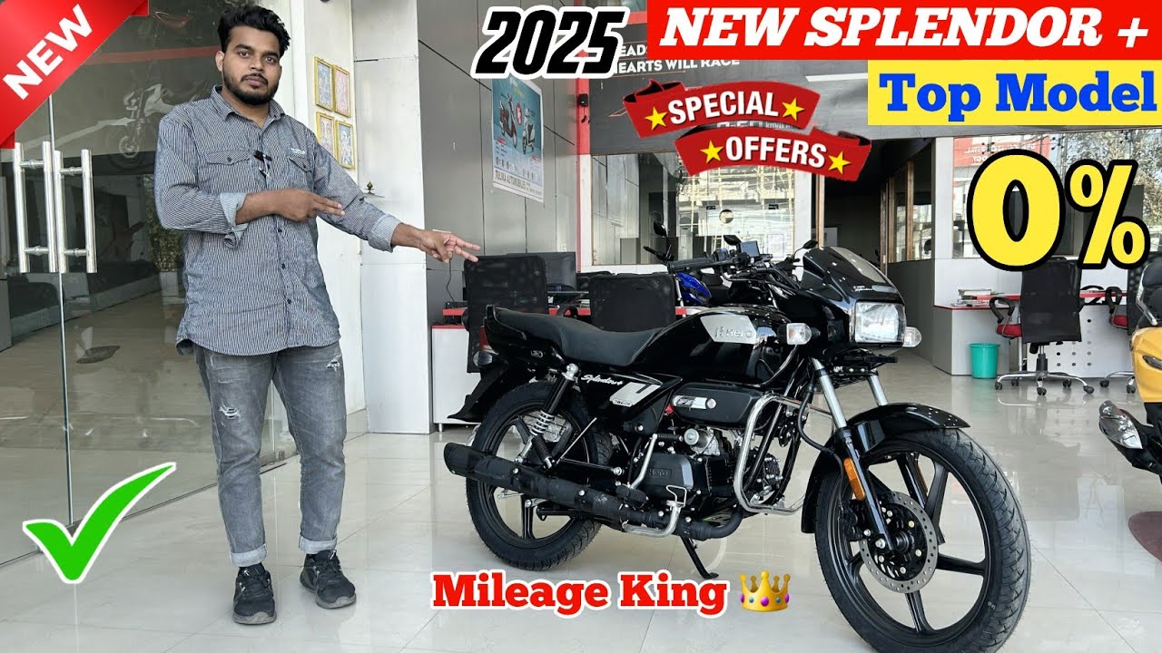 New 2025 Hero Splendor+ Xtec Disk Top Model Finance Review | On Road Price | Splendor+ 2025 Model