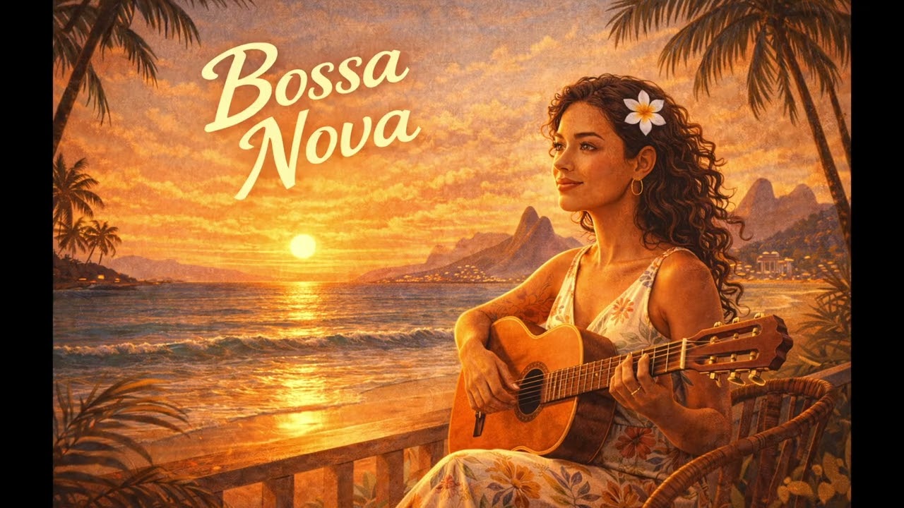 Golden Sunset Bossa Nova 🌅 Smooth Brazilian Music by the Ocean