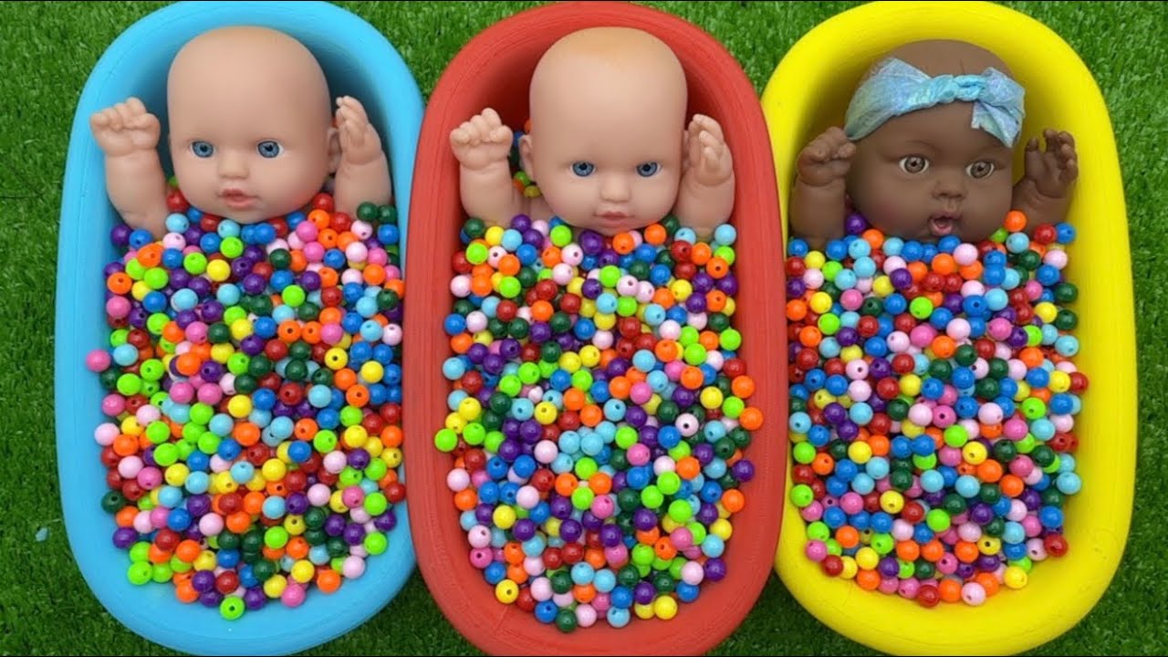 Full of 3 Rainbow BathTubs Candy with M&M's & Magic Slime Cutting Video 