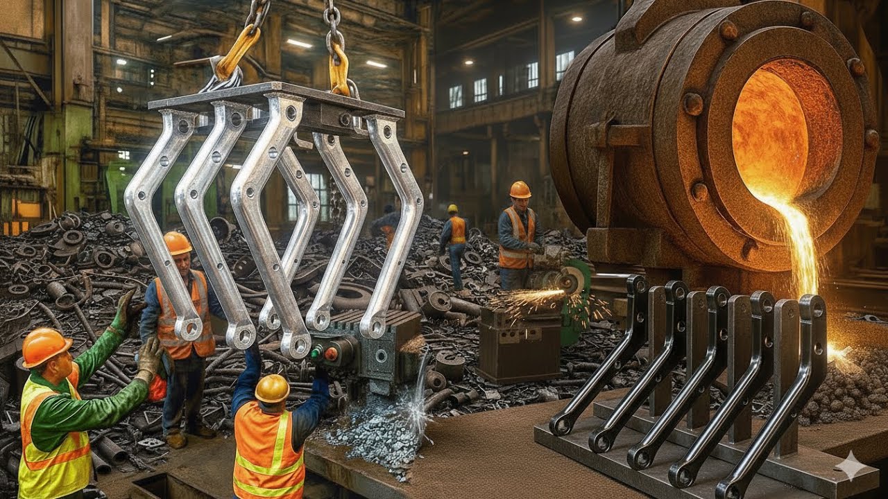 ​🔥 SCRAP to SHINE: Transforming Junk Metal into High-Quality Bike Kickstands|Metal Recycling Process