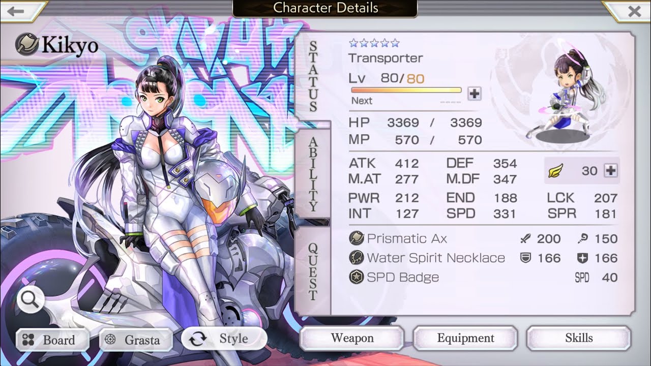 Another Eden 2.10.200 AS Kikyo 5* Review, Skills & Gameplay! Vroom Vroom, Speedy Top Tier Wind Slash
