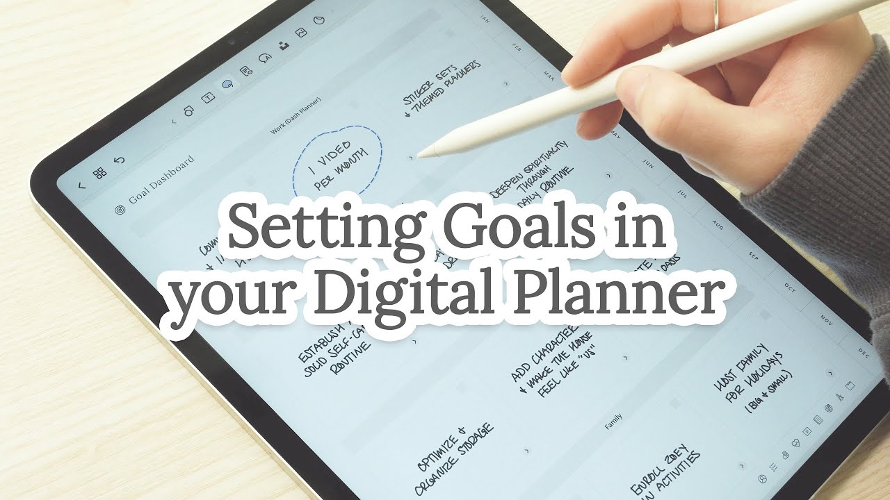 Setting Goals & Intentions for the Year in my Digital Planner | Dash Planner