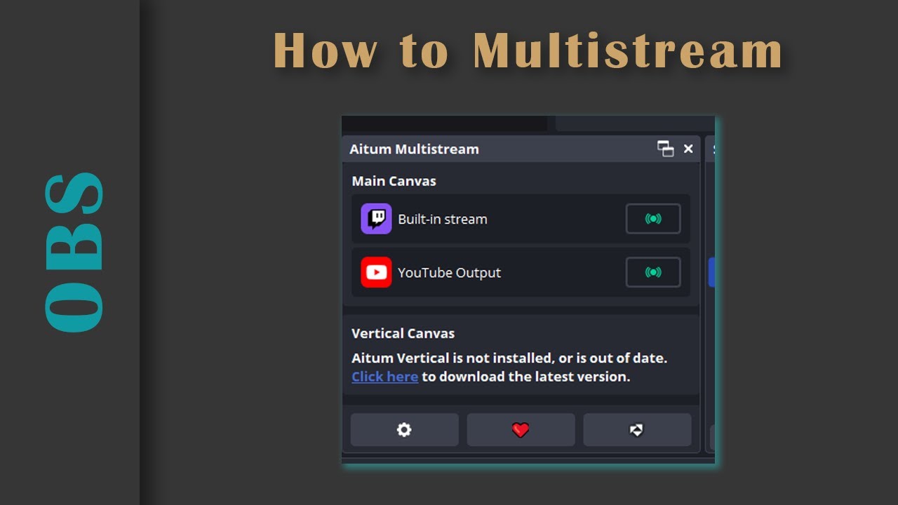 How to Multistream in OBS using the Aitum Multistream plugin
