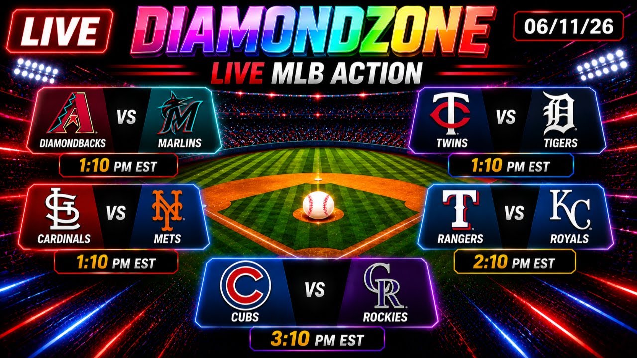 MLB DIAMONDZONE LIVE | DET vs. MIN, MIA vs. ARI, NYM vs. STL & More