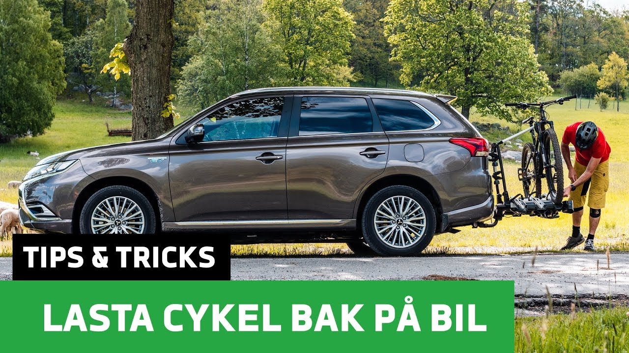 Transportera cykel med bil: Lasta bak på dragkrok