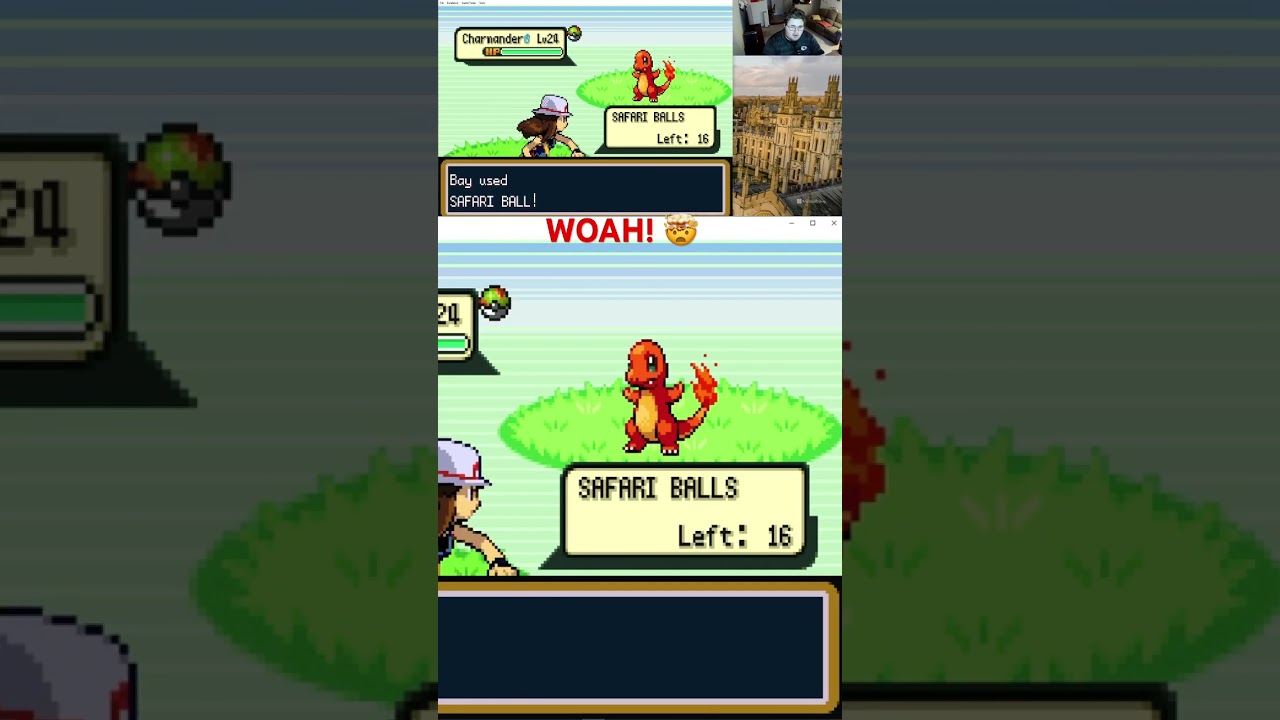 INSANE CATCH IN SAFARI ZONE! 🤯(Pokemon Fire Red Nuzlocke) #pokemonfirerednuzlocke #pokemon #gaming