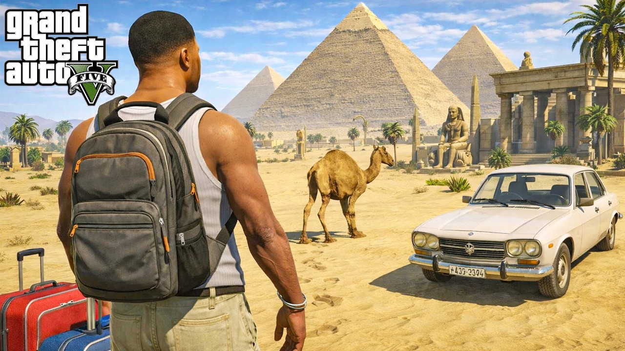 Franklin VOYAGE en EGYPTE pour la Première Fois | GTA 5 Mods