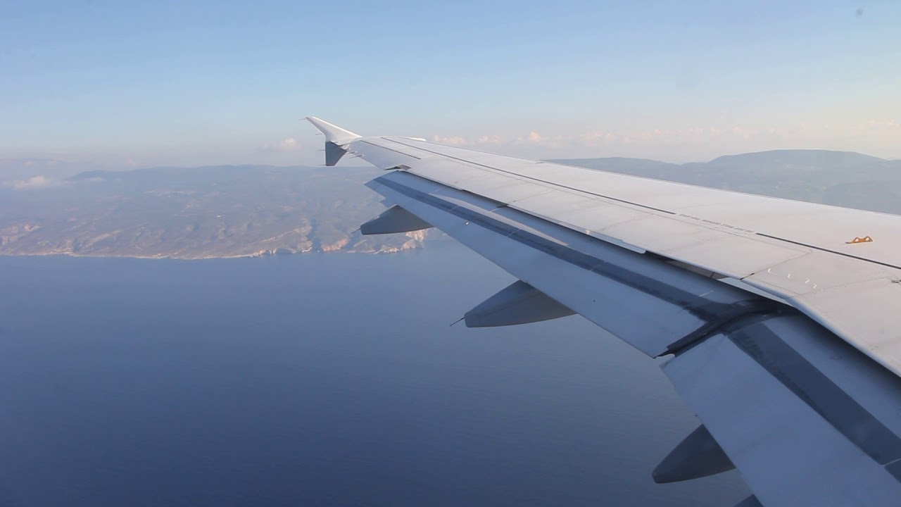 Stunning visual approach into Zakynthos | Germanwings A319