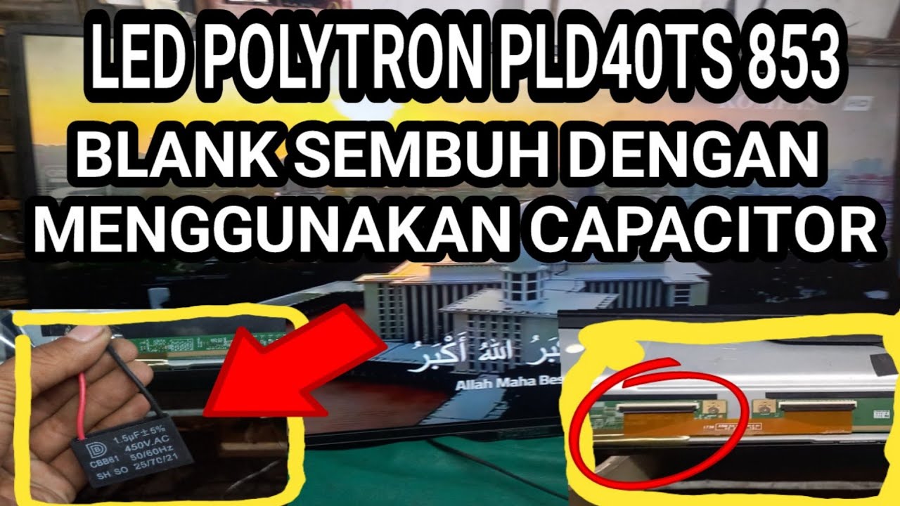 TV LED POLYTRON PLD 40TS853 TIDAK ADA GAMBAR(blank)