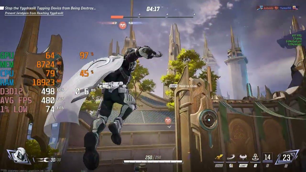 Marvel Rivals — Ryzen 7 7700 + RTX 5080 — 1080p, 1440p, максимальные и низкие настройки — тест FPS