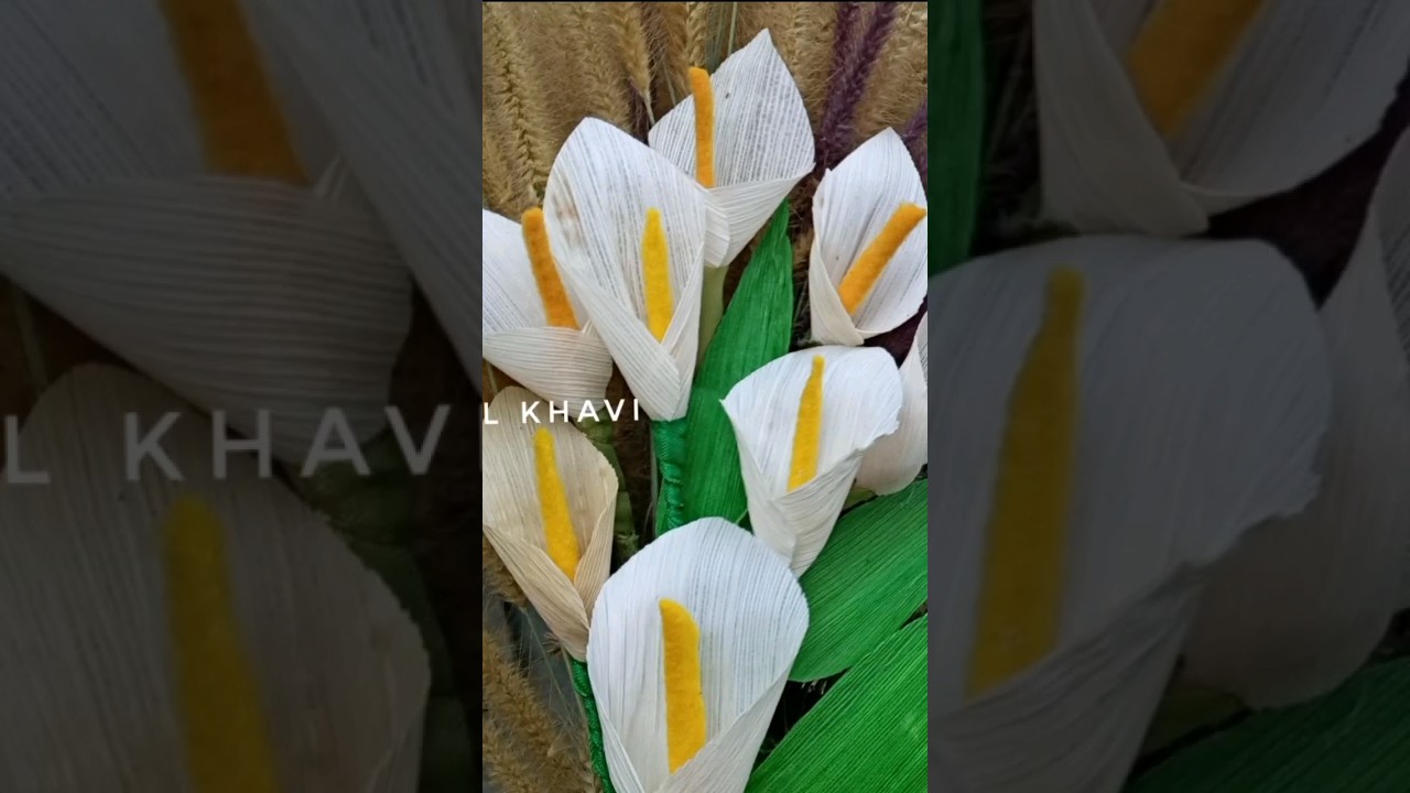 Bunga Lily Dari Kulit Jagung #kulitjagung #flowers #shortvideo #niyulutfi