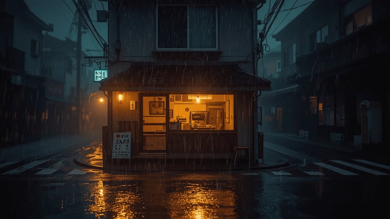 Midnight Tokyo Rain Sounds ?? Sleep