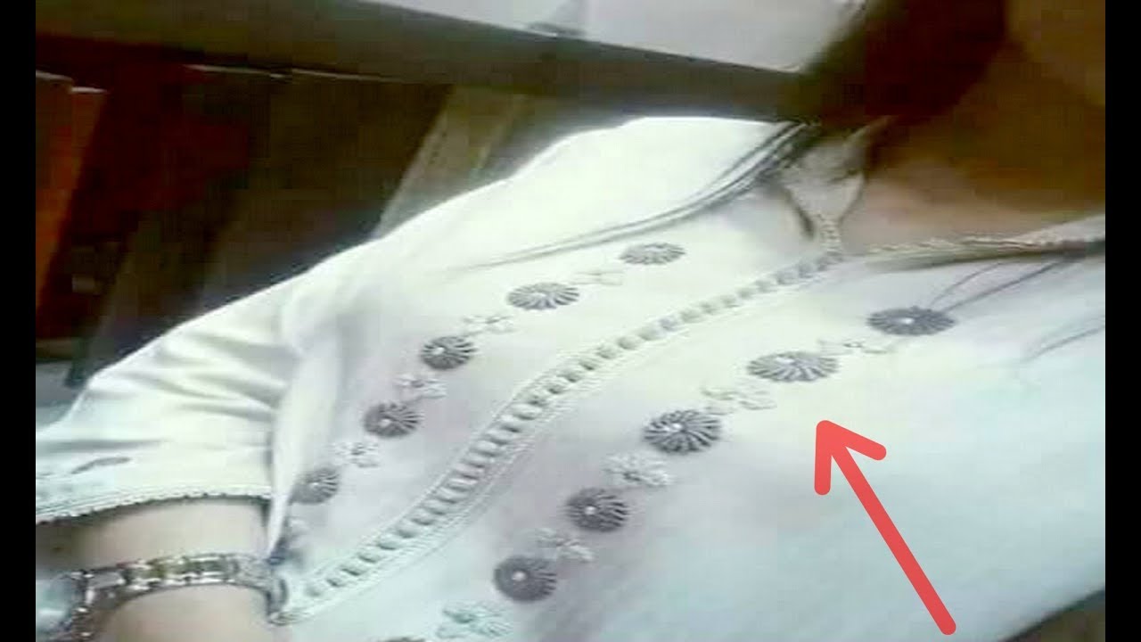 التطريز التركي - تطبيق موضيل خفيف بالطرز التركي على جلابة مغربية * ام عمران