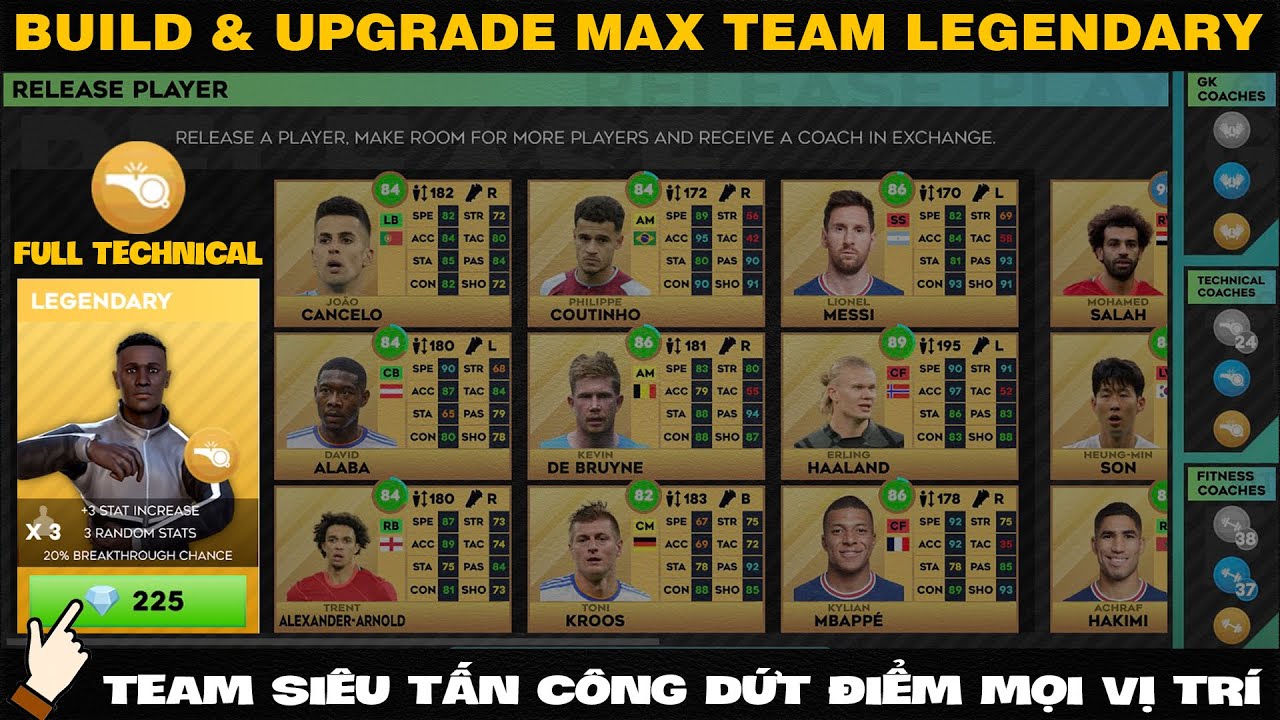 DLS 23 | Build & Upgrade full technical team legendary và cái kết | Cứ sút là vào