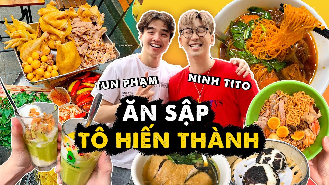 Dắt TUN PHẠM ăn sập phố TÔ HIẾN THÀNH // Ăn MÌ NGAN TRỘN 25K siêu ngon, Dimsum Phát Ký và kem bơ