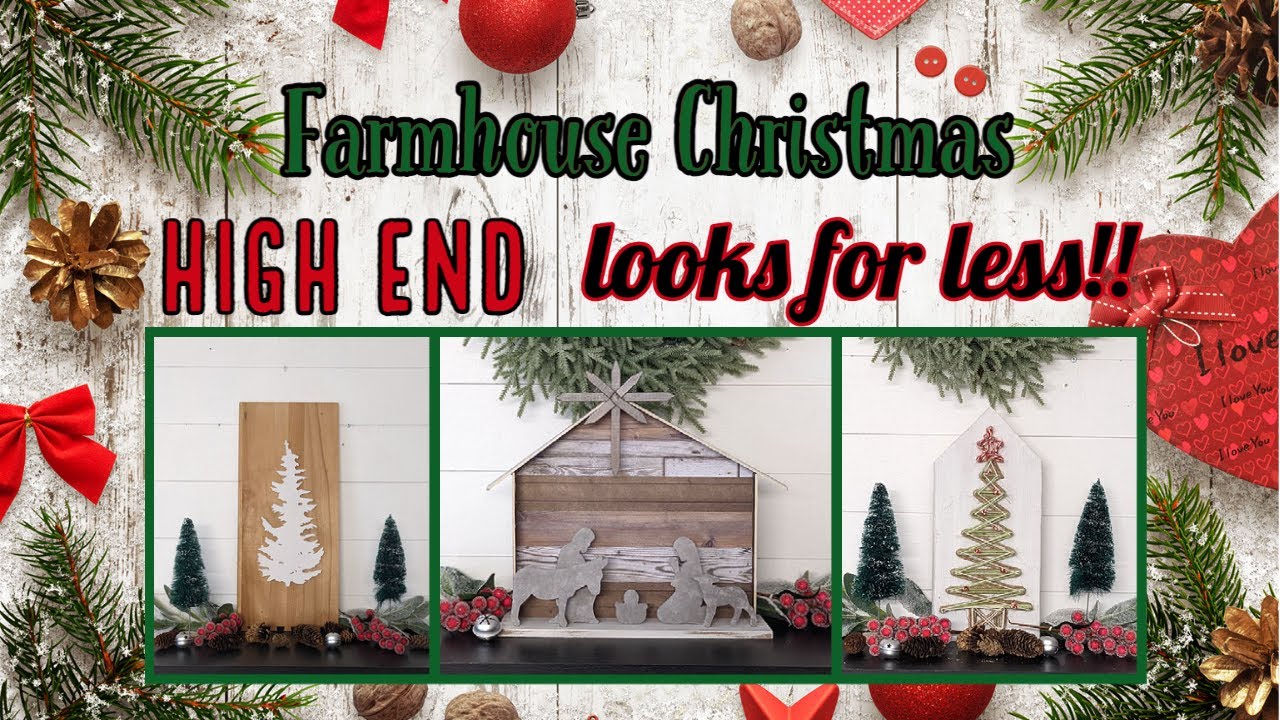 🌲FARMHOUSE CHRISTMAS WOOD HIGH END LOOKS FOR LESS!!~Easy Christmas Decor DIYS~Timber Tuesday
