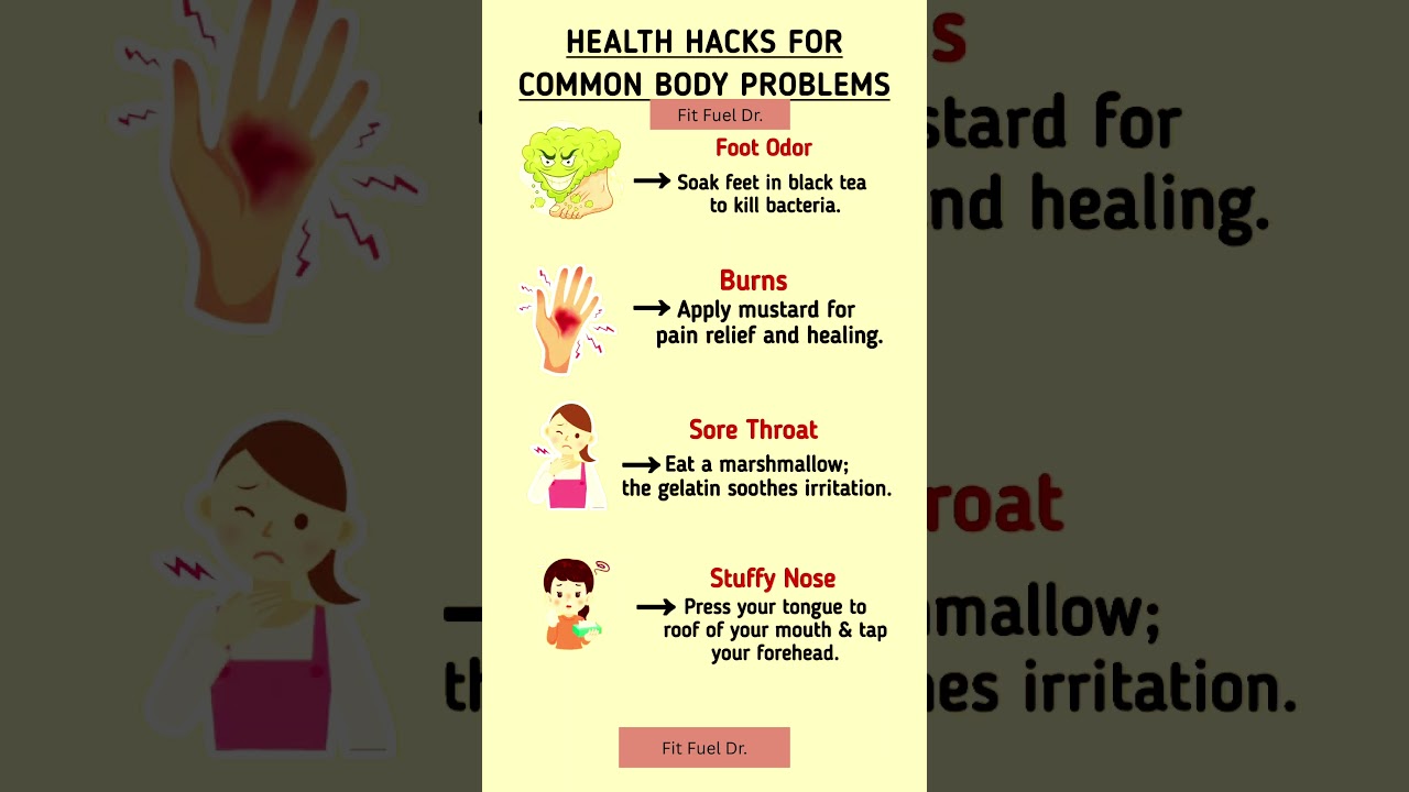 Health Hacks for Common Body Problems | Simple Home Remedies That Actually Work 