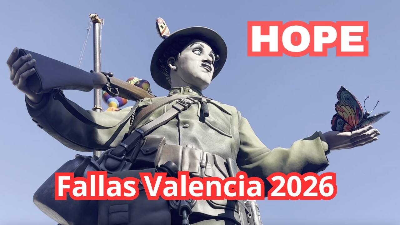 🧡🔥Fallas Valencia 2026. La Plantá de la Falla LA ESPERANZA (HOPE) del Ayuntamiento