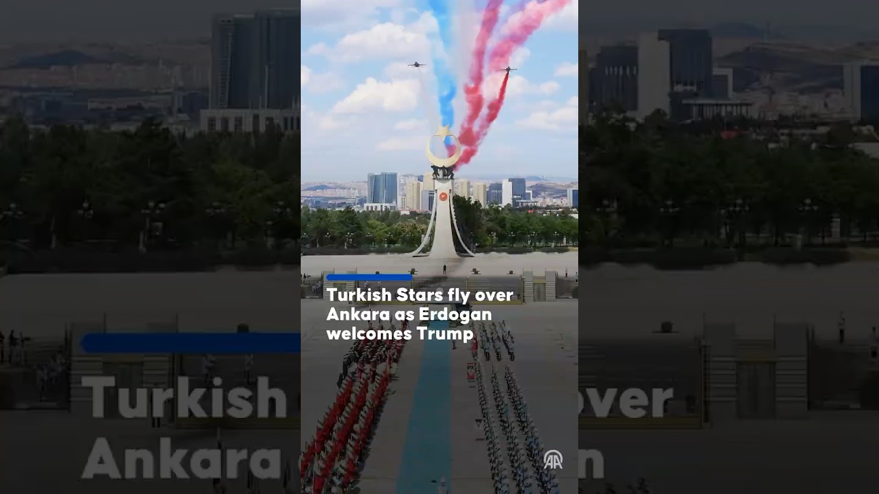 Turkish Stars salute US President Trump with ceremonial flyover in Ankara