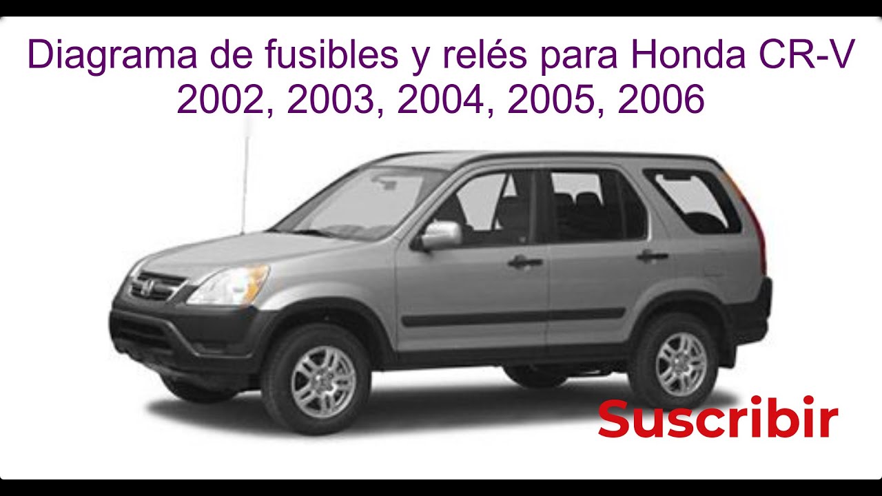 Diagrama de fusibles y relés para Honda / CR V / 2002 / 2003 / 2004 / 2005 / 2006