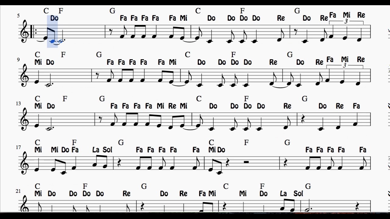 La Bamba Notes Sheet Music for Flute, Violin and Oboe - Spanish Notes