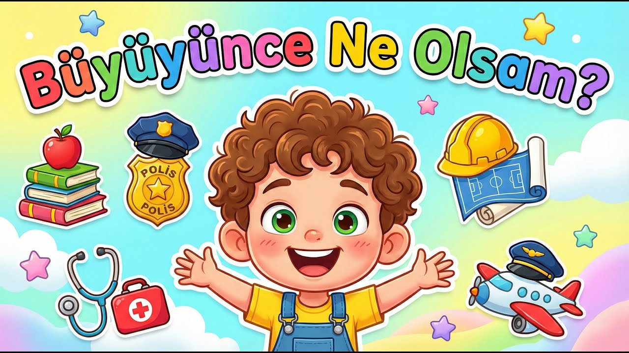 Büyüyünce Ne Olsam? | Öğretmen, Polis, Doktor | Eğitici Çocuk Şarkısı