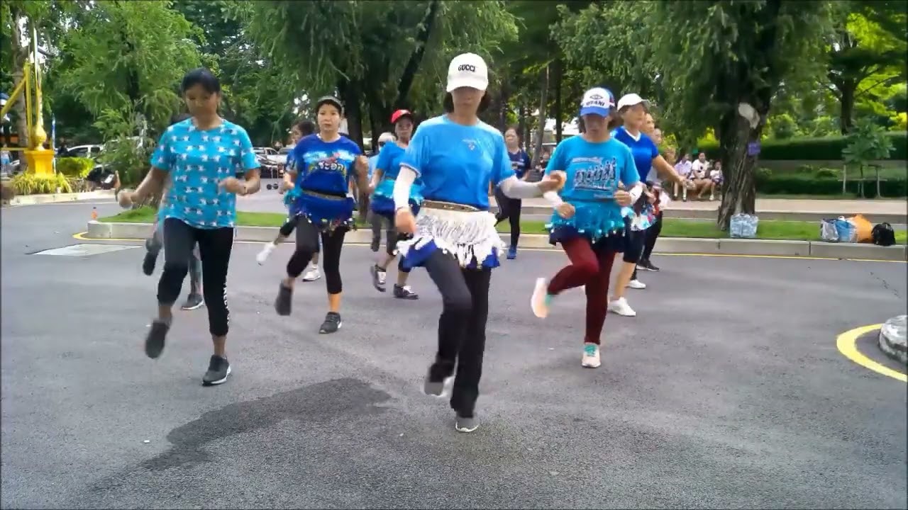 AEROBIC THAI  Line Dance แอโรบิคไลน์แดนซ์ สวนเฉลิมพระเกียรติ 80 พรรษา บางขุนนนท์บางกอกน้อย2433EP.653