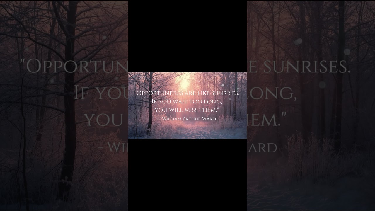 Don’t Miss the Sunrise 🌅 | Winter Reflection Quote