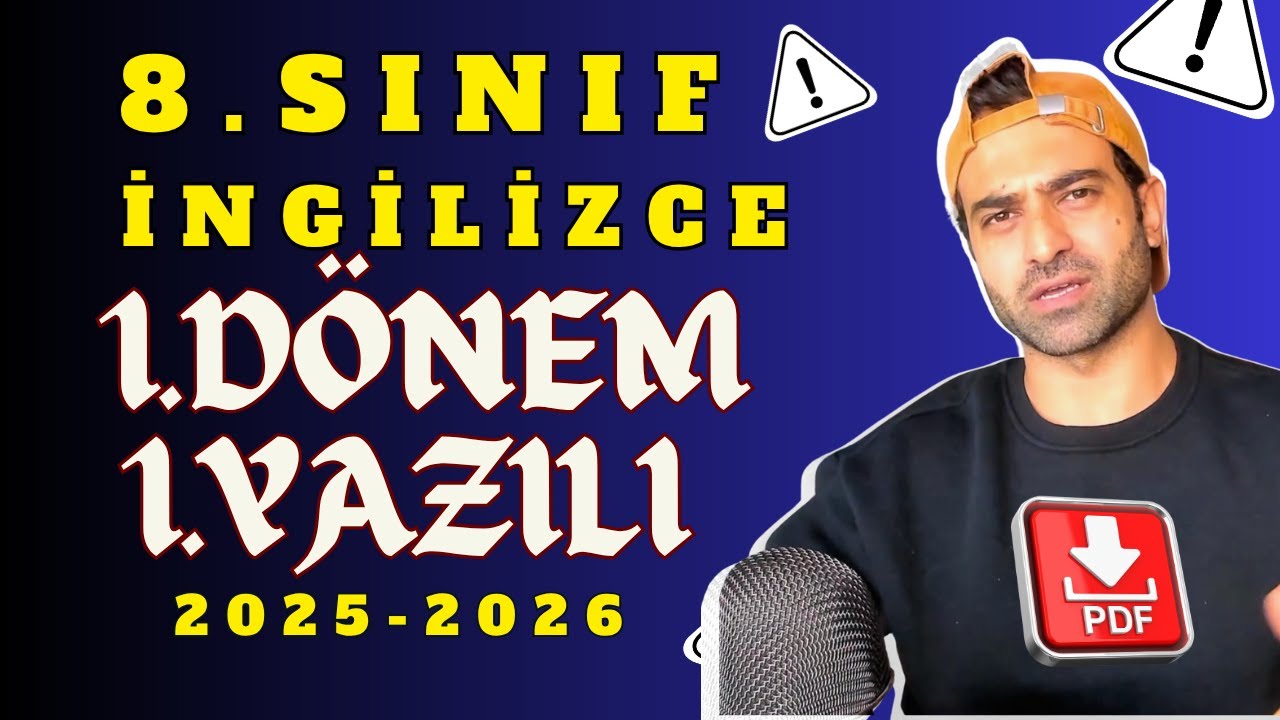 8.SINIF İNGİLİZCE 1.DÖNEM 1.YAZILI 2025