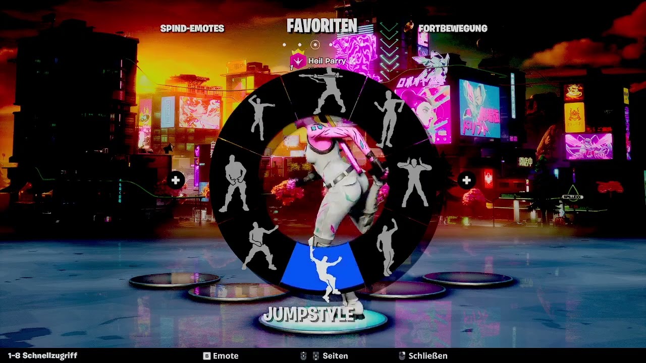 Fortnite skins dancing in lobby for a tiktok