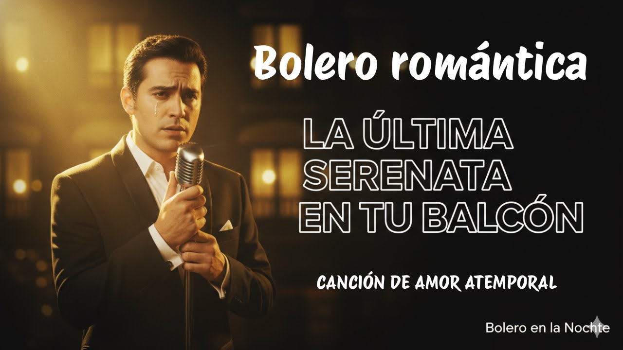 La Última Serenata En Tu Balcón, Bolero Romántico, Canción Nueva, Voz Masculina, Bolero en la Noche
