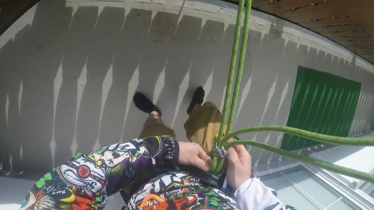 Abseilen vom Balkon #1