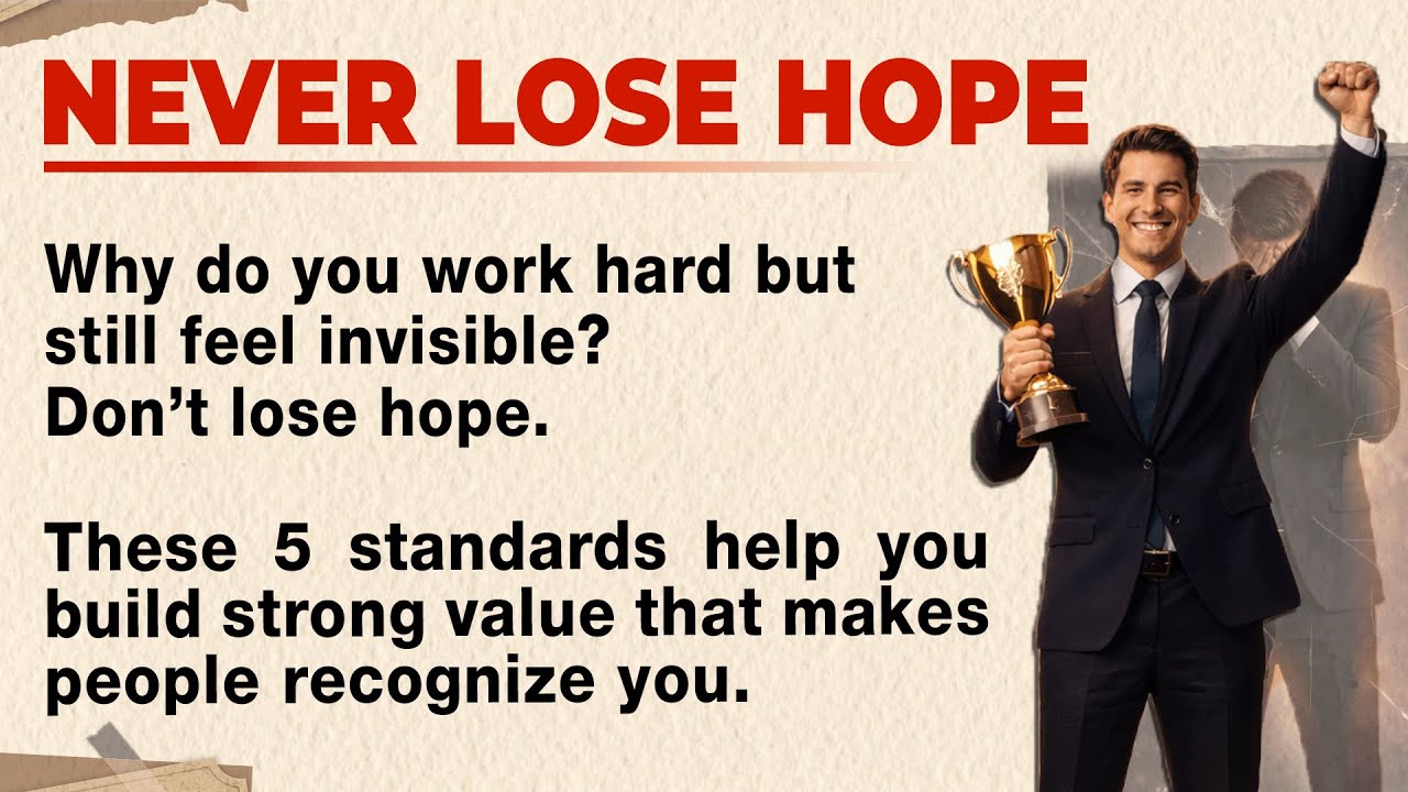 Never Lose Hope When You Feel Invisible - Build Your True Value 🔥 | Improve English | Graded Reader