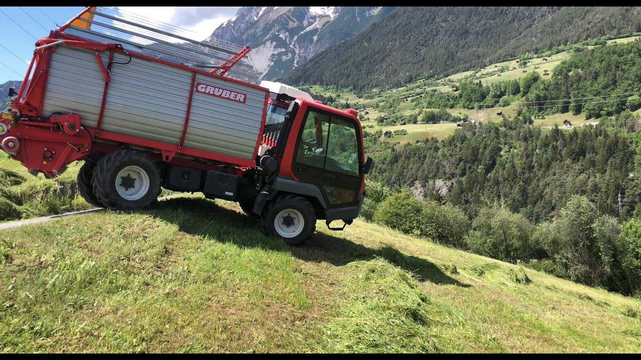 Grasernte extrem im Tiroler Oberland | Beschreibungen als Untertitel