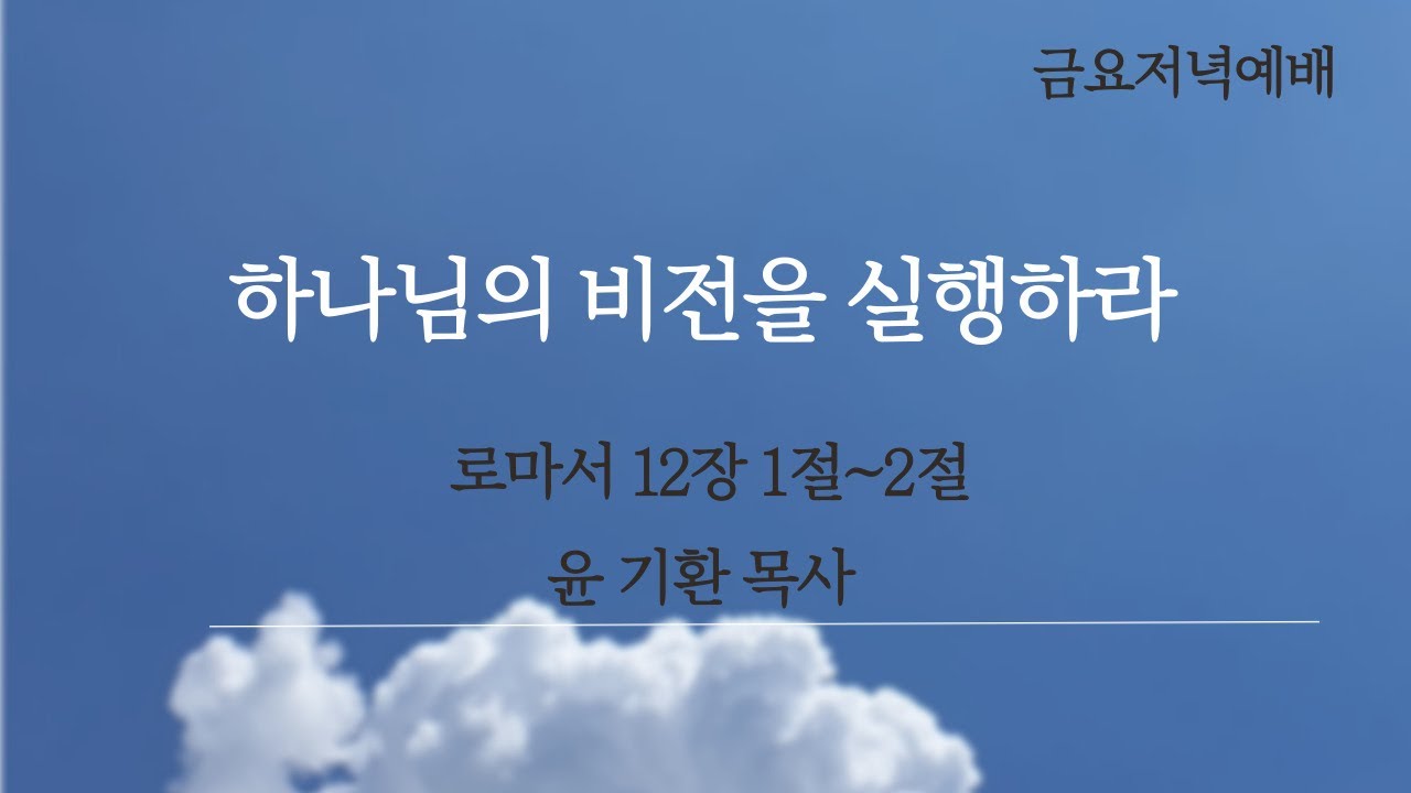 하나님의 비전을 실행하라