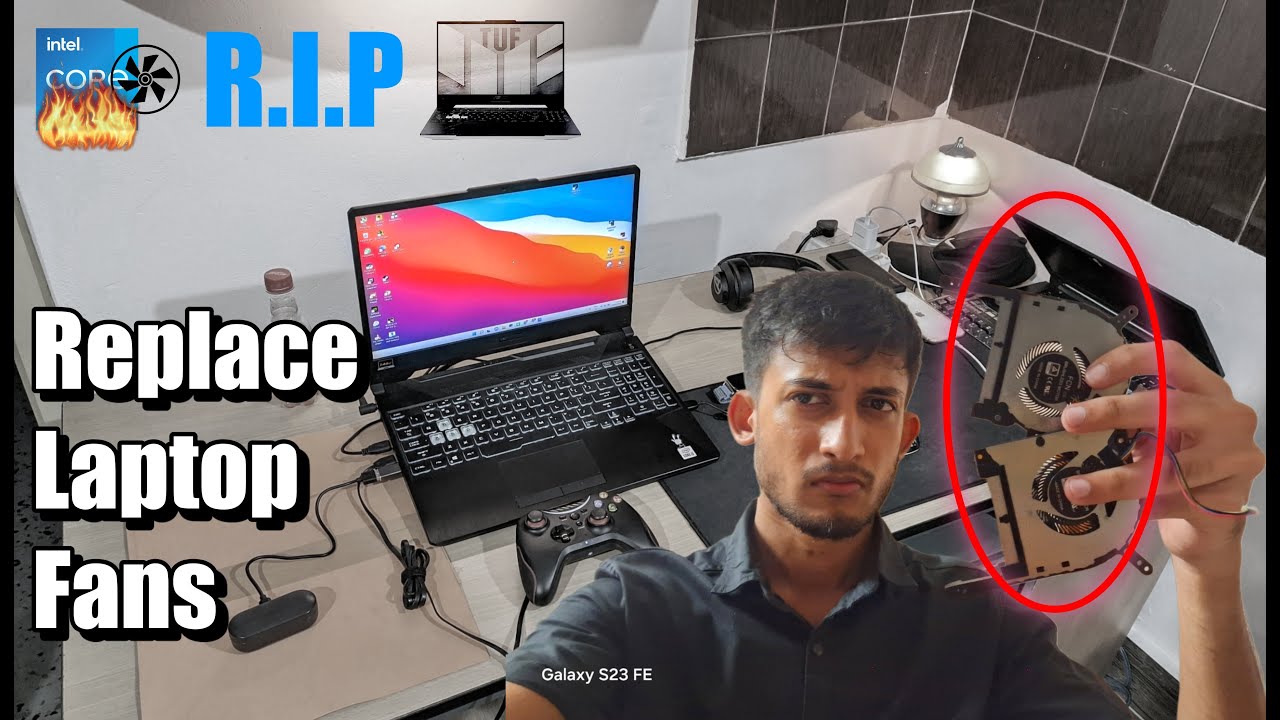 How To Replace/Change Noisy Laptop Fan !⚡Asus TUF F15 Fan Replacement ! 💡🎇