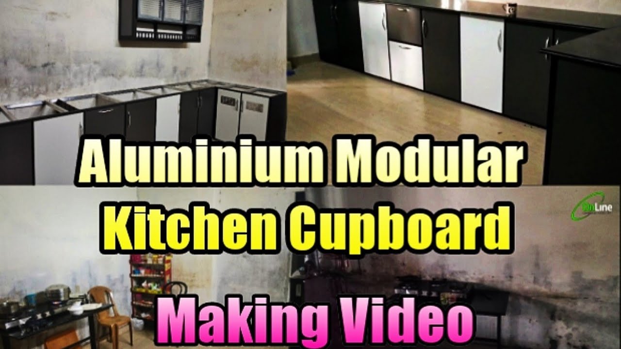 Aluminium Modular Kitchen Cupboard|| How to make Modular Kitchen||Full Making video||Malayalam Ep#74