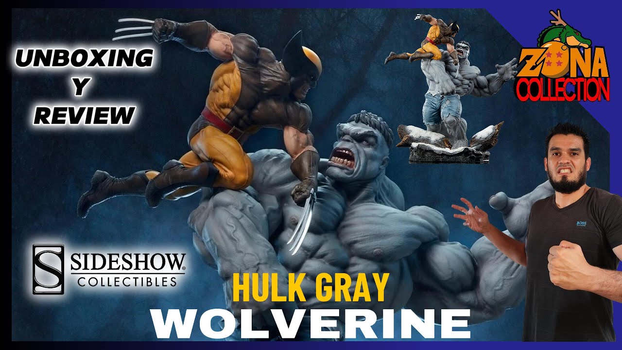 ¡Épico duelo! Hulk Gris vs Wolverine – Unboxing brutal de Sideshow Collectibles, en Español.