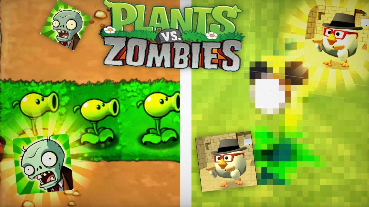 😱Я СДЕЛАЛ РАСТЕНИЕ ПРОТИВ ЗОМБИ В ЧИКЕН ГАН!Plants vs Zombies ПВЗ🧟‍♂️