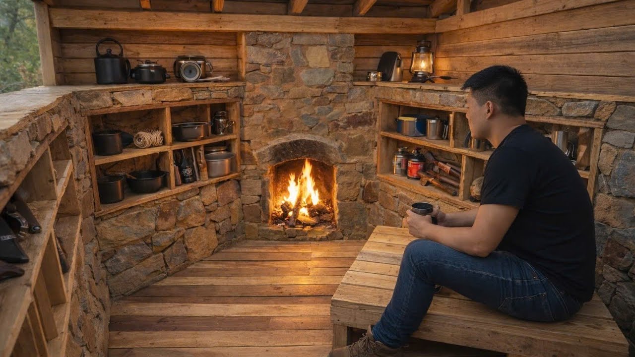 Man Build the Cheapest Dugout in 10 Days. Full Construction Process